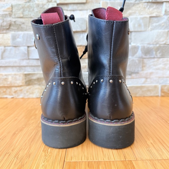 Pikolinos Black Studded Leather Ankle Boots - Picture 5 of 9